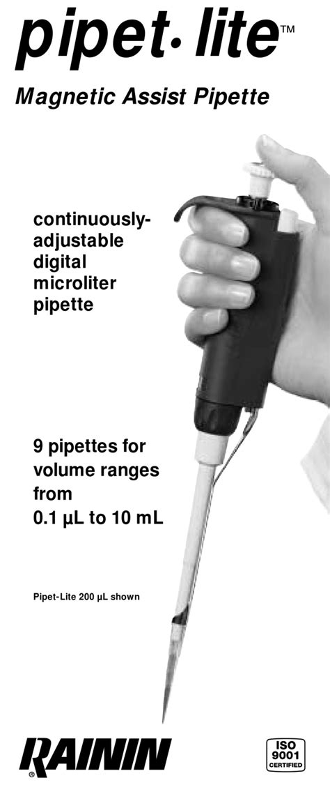 rainin pipettes user manual